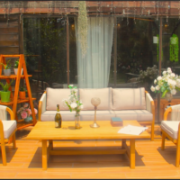 WOODEN SOFA OUTDOOR (VFD230013)