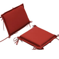 Outdoor Mid Back Dining Chair Cushion_CU220171_Orange Back Cushion 18.5'' W X 18.5'' H Seat Cushion 18.5'' W X 17'' D"