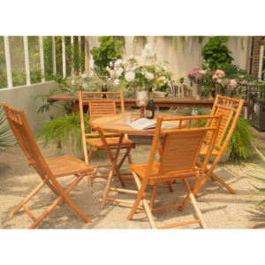 Elegant Eucalyptus Outdoor Dining Set VFD230080 – Premium Quality for Export